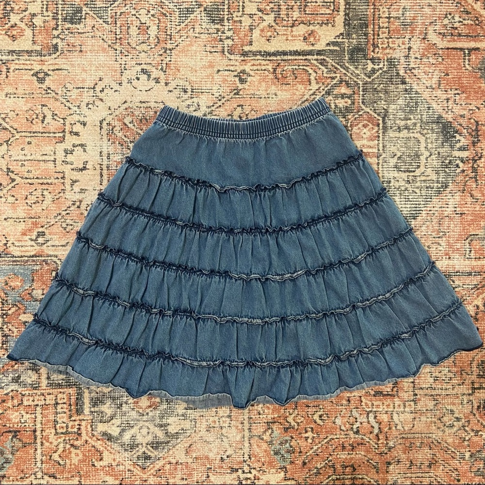 HANNA ANDERSSON Denim Skirt, Size 8